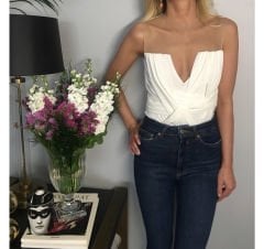 TÜLLÜ ÇAPRAZLI BODY